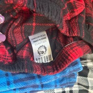 Kids Pajama Bottoms - Red and Blue Plaid